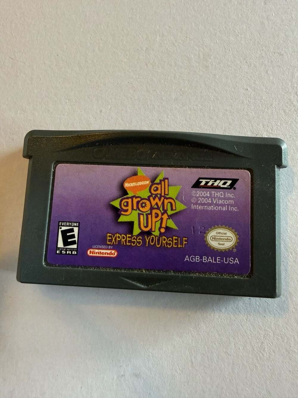 THQ All Grown Up! Express Yourself Game Boy Advance GBA